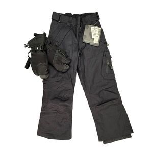 NEW Rawik Outerwear Cargo Snowboarding Pant Youth Small Adjustable Gloves Ski